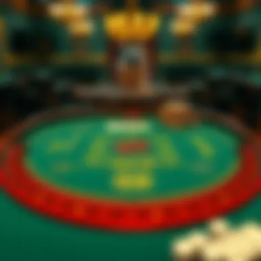 Diverse Blackjack Table Variations An illustration showing different blackjack table variations