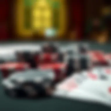 The Essence of Poker Close-up view of poker chips and cards showcasing the essence of gameplay.
