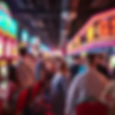 Visitors enjoying the lively atmosphere of the casino