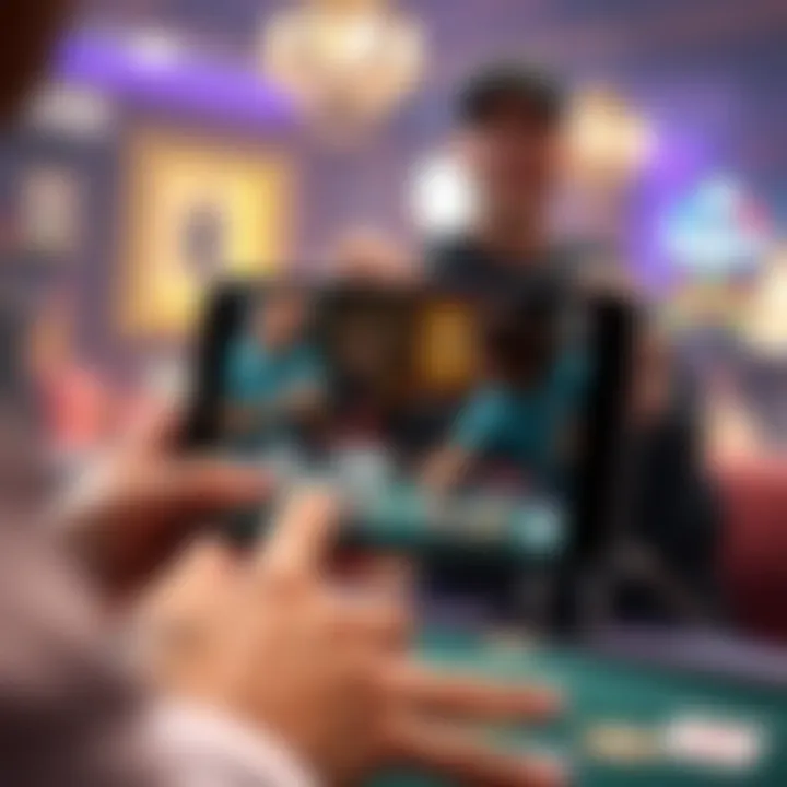 Multiplayer Fun and Interaction An engaging multiplayer card gaming session on a mobile device