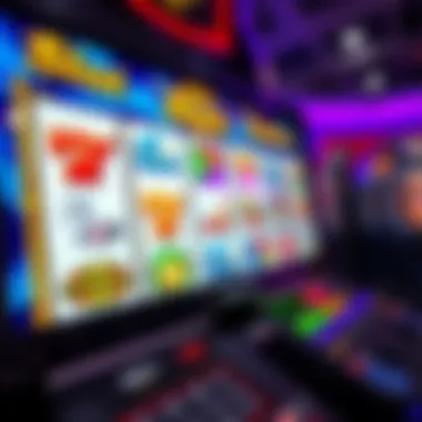 Close-up of a unique slot game interface highlighting features