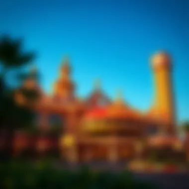 Exterior view of Bigtop Casino showcasing its unique architecture