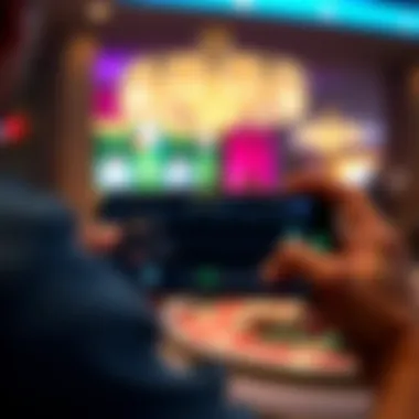 A digital interface displaying live baccarat game features on a smartphone