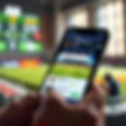 Showcasing a popular sports betting app interface on a smartphone