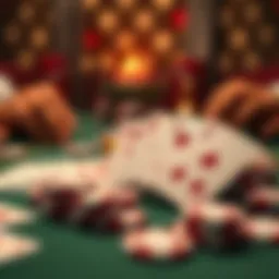 Visual representation of contract rummy gameplay with cards