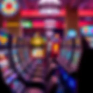 Collection of themed slot machines in a casino