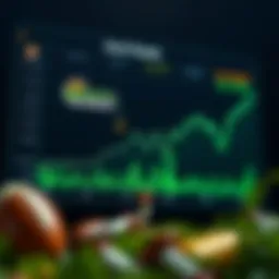 Graph depicting DraftKings stock trends over time