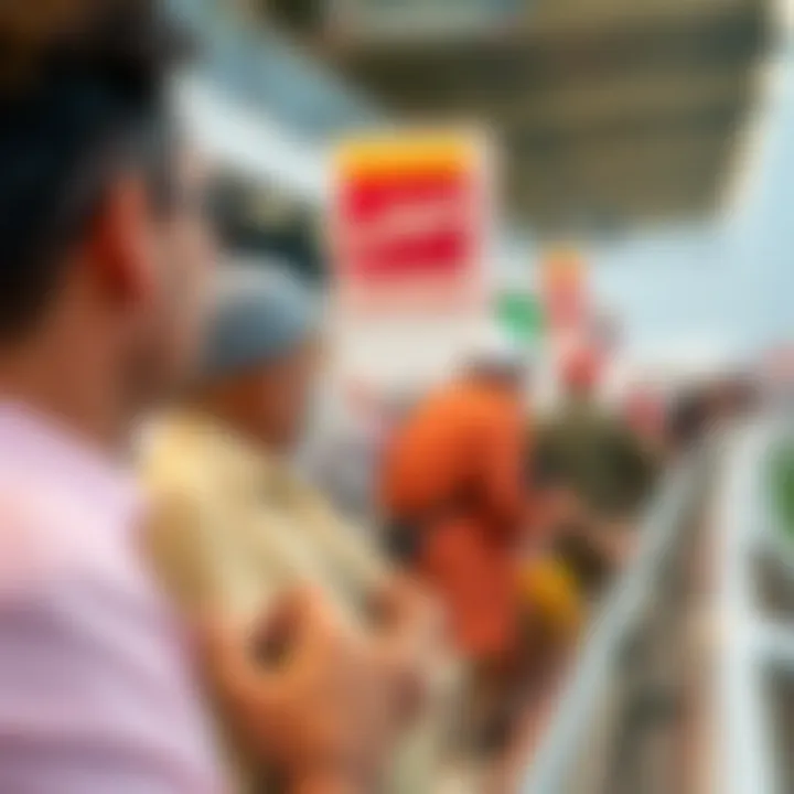 Spectators engaged in betting at a vibrant horse racing event