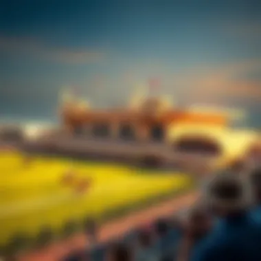 A stunning view of the Dubai Racing Club during a major event