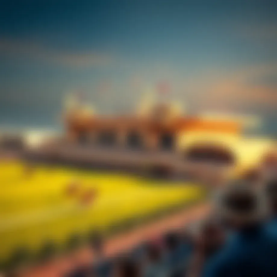 A stunning view of the Dubai Racing Club during a major event