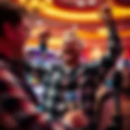 A jubilant winner celebrating a jackpot at Eagle Mountain Casino