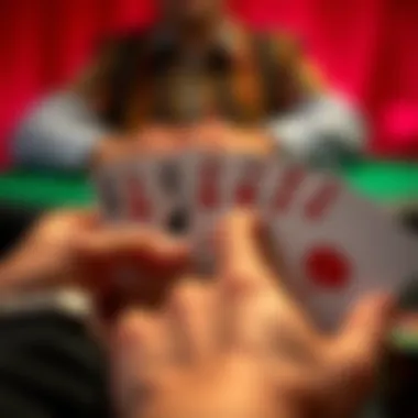 Various poker hands displayed