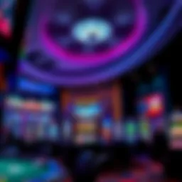 Intricate design of a virtual casino showcasing diverse gaming options