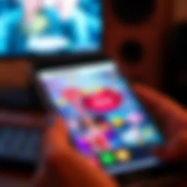 Competition App Showcasing Prizes A competition app showcasing prizes on a mobile device