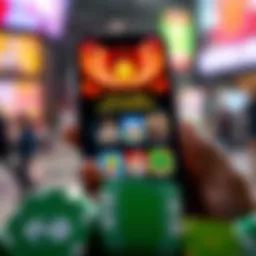 A smartphone displaying a gaming app interface with cash rewards