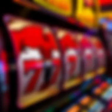 Close-up of buffalo slot machine reels spinning