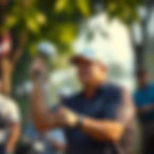 Charlie Woods at a golf tournament