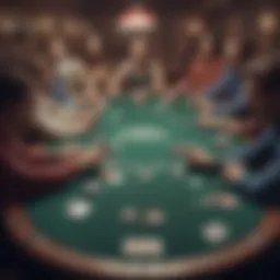 A player strategizing at a virtual poker table