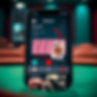 Sleek User Interface of Blackjack App User interface of a popular blackjack app