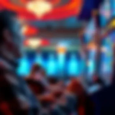 Excitement of Slot Gameplay A player excitedly watching slot reels spin