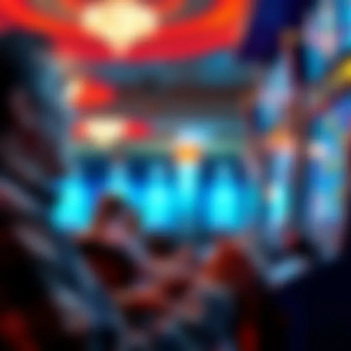 Excitement of Slot Gameplay A player excitedly watching slot reels spin