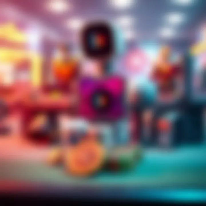 A vibrant graphic depicting various gaming platforms