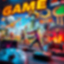 A vibrant illustration of various gaming genres, showcasing adventure, puzzle, and strategy themes