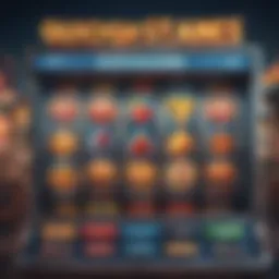 Vibrant display of quick hits slots game interface