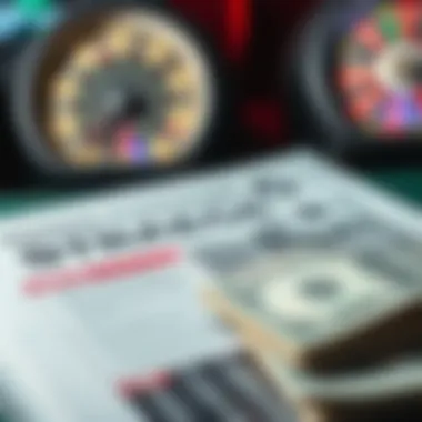 A close-up of a gaming strategy guide and cash