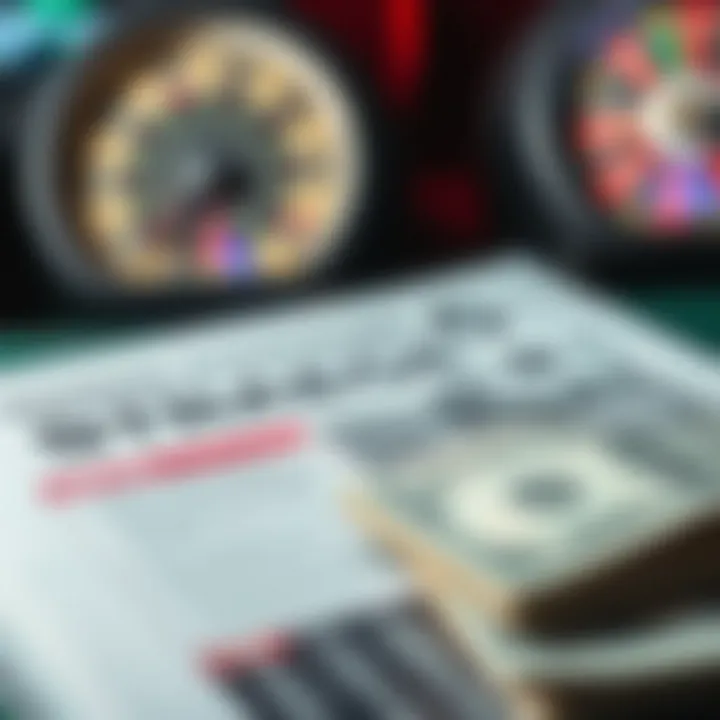 A close-up of a gaming strategy guide and cash