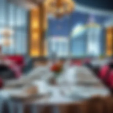 Elegant Dining Experience Elegant dining setup at one of the fine restaurants