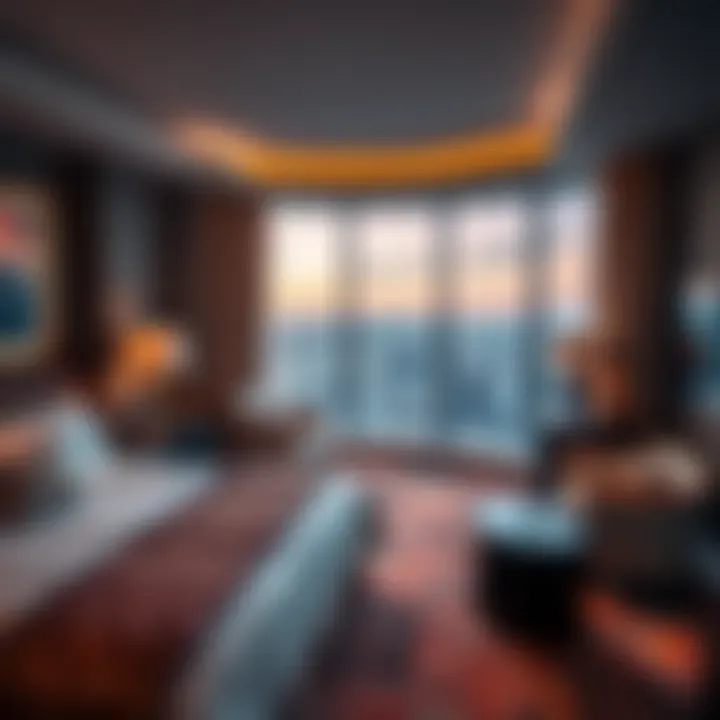 Opulent Guest Room Serenity Serene guest room with opulent furnishings and stunning views