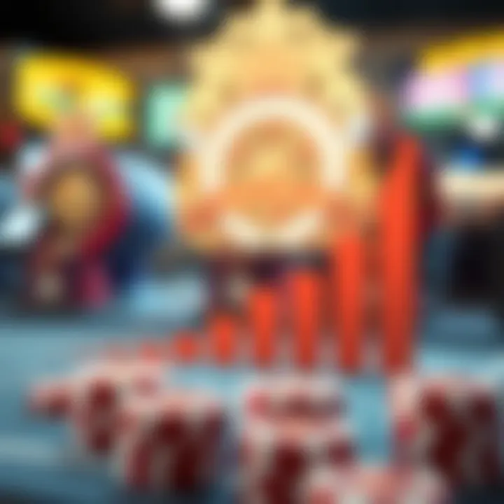 A market trend analysis graph depicting the growth of casino software providers