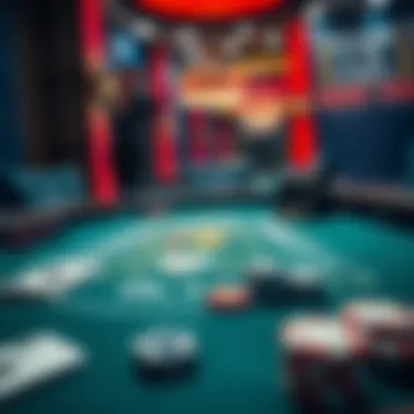 Elegant setup of an MG 21 Blackjack table showcasing cards and chips