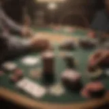 A classic Mississippi poker table setup with cards and chips