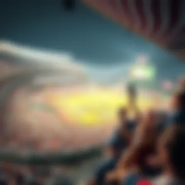 Crowd cheering in a stadium filled with excitement