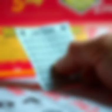 Close-Up of Scratching a Lottery Ticket Close-up of a hand scratching off a lottery ticket