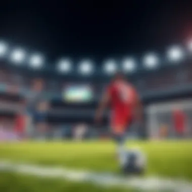 A virtual representation of various sports events available for betting