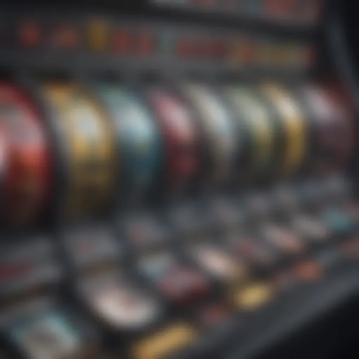 Graph depicting payout percentages across different slot machines.