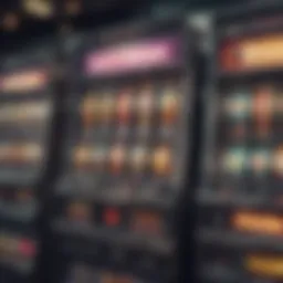 A detailed view of various slot machine types.