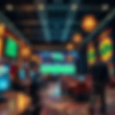 Overview of the Park MGM Sportsbook interior