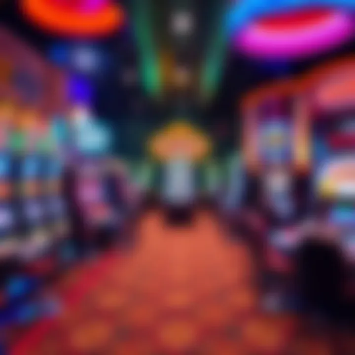 Interior gaming area showcasing slots and table games