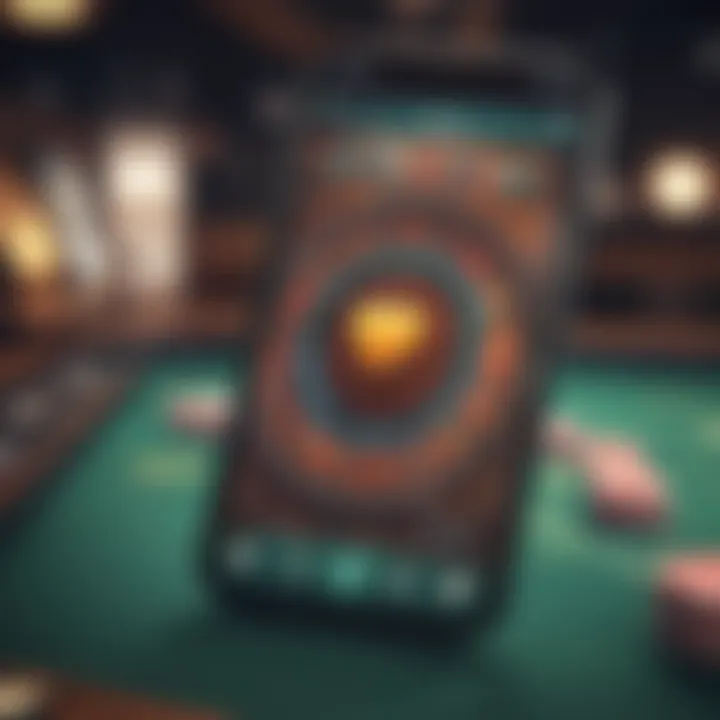 Realistic blackjack app interface showcasing gameplay