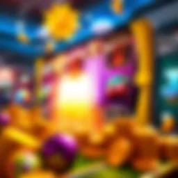 Dynamic interface of a popular slot game on the Play Store showcasing vibrant graphics and themes