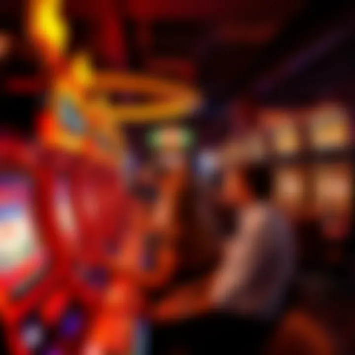 Players engaging with fireball slot machines in a casino