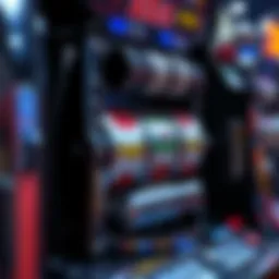 Intricate inner workings of a slot machine
