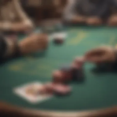 A strategic overview of a Texas Hold'em table setup