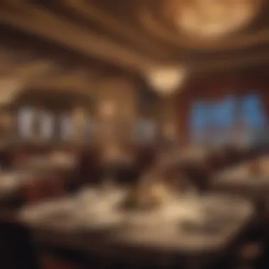 Elegant dining setup in a casino restaurant