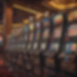 Vibrant gaming floor with diverse slot machines