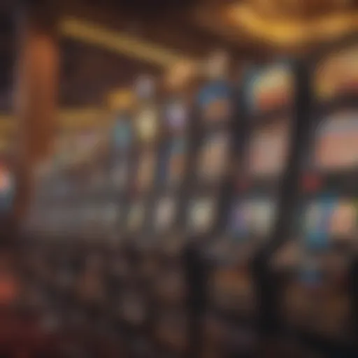 Vibrant gaming floor with diverse slot machines